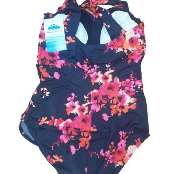 Swimsuits For All Sarong Poppies Srng Orange Poppies One Piece Swimsuit - Picture 2 of 4